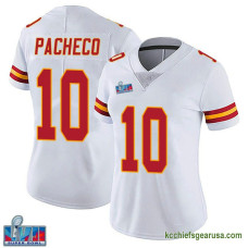 Womens Kansas City Chiefs Isiah Pacheco White Authentic Vapor Untouchable Super Bowl Lvii Patch Kcc216 Jersey C1976